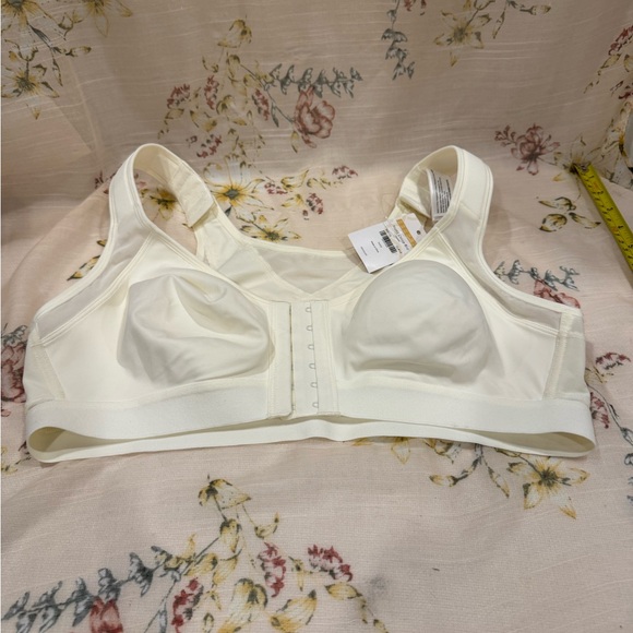 NWT DELIMIRA Wireless X-Shaped Back Posture Front Closure Ivory 38B - Picture 1 of 15